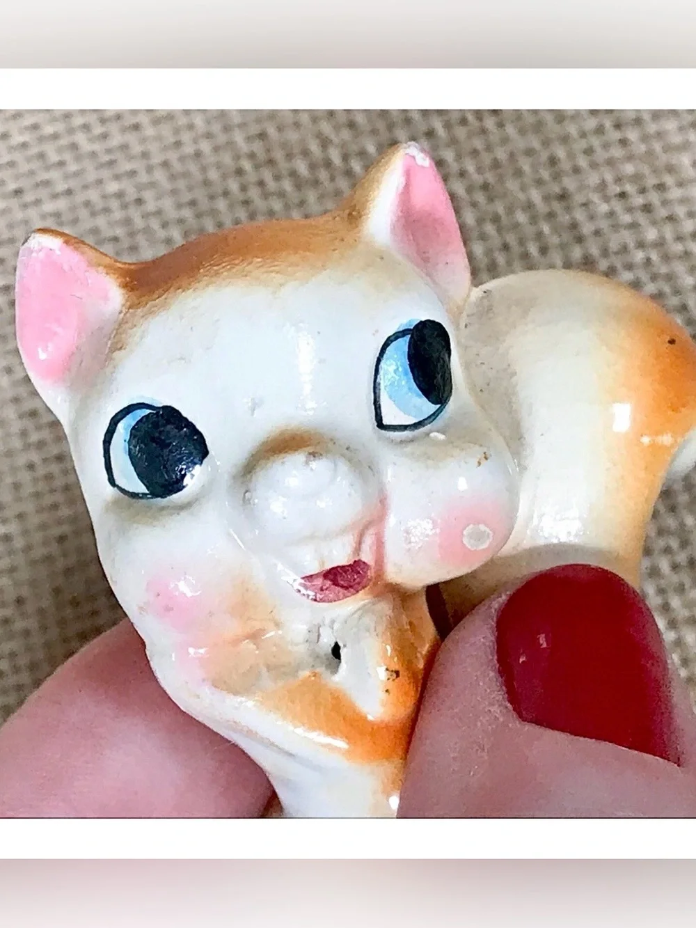 Vintage Baby Squirrel Figurine 2.25 Inches Tall Kitsch Woodland Cute Twee Animal